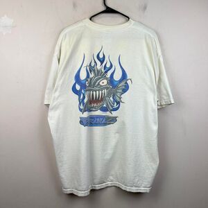 Vintage Y2K PiranaZ 2001 T-Shirt Skater Size XXL